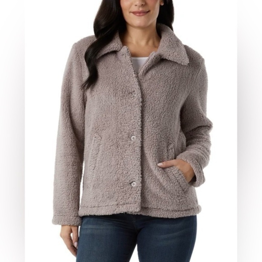 NWT 32 Degrees Women's Plush Purple Teddy Jacket Size M